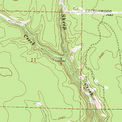 Topographic Map of Deep Creek, WA