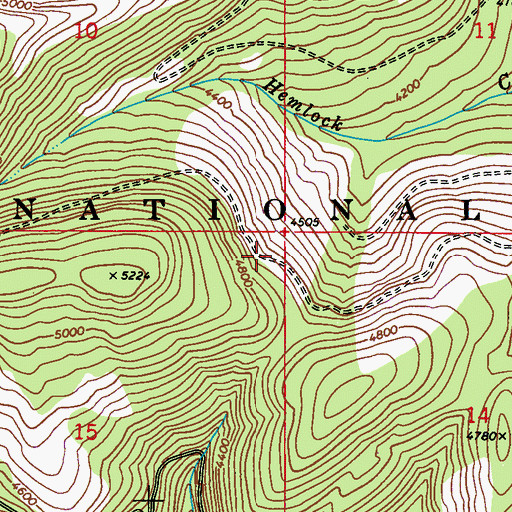 Topographic Map of Gold and Granite Pass, WA
