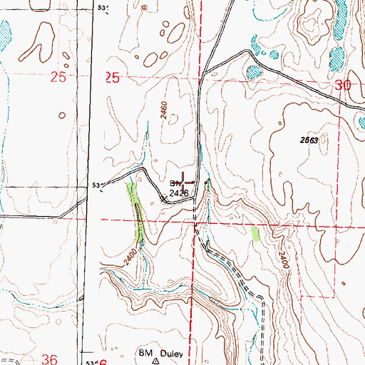 Topographic Map of LaFleur, WA