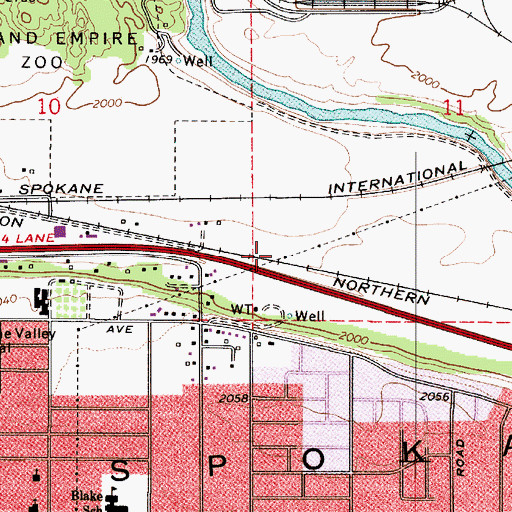 Topographic Map of Mountview, WA