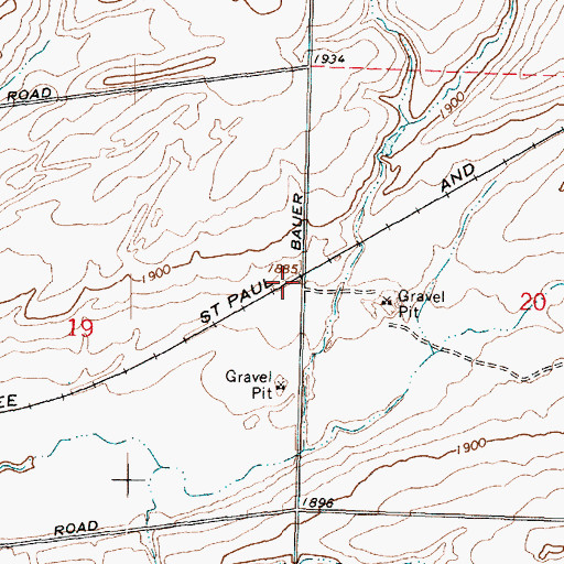Topographic Map of Schafer, WA