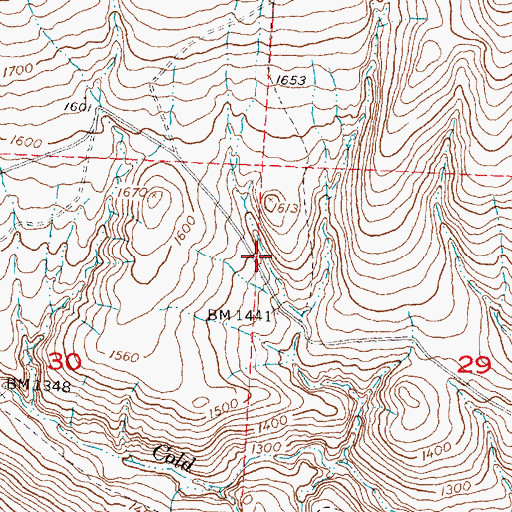 Topographic Map of Wissel Spring, WA