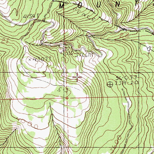 Topographic Map of Brooks Memorial State Park Ski Area, WA
