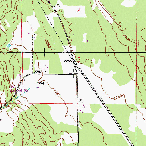 Topographic Map of Bensons Spur, WA