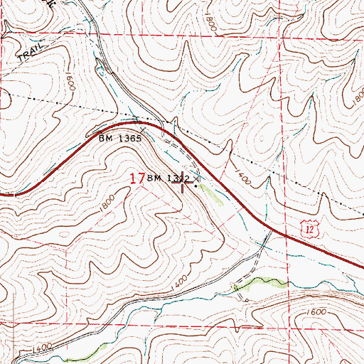 Topographic Map of Alpowa, WA
