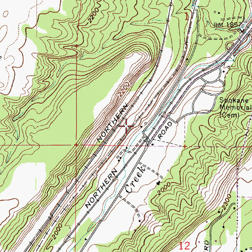 Topographic Map of Overlook, WA