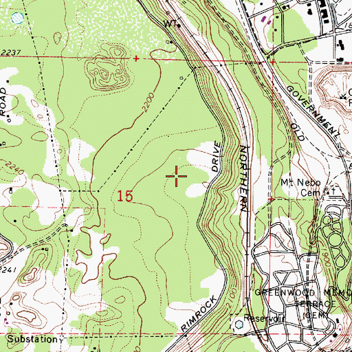 Topographic Map of Palisades Park, WA