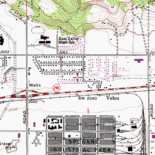 Topographic Map of Spokane River Canal, WA