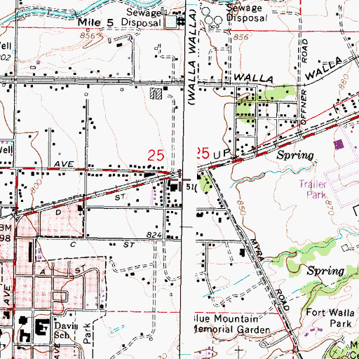 Topographic Map of Big Y Shopping Center, WA