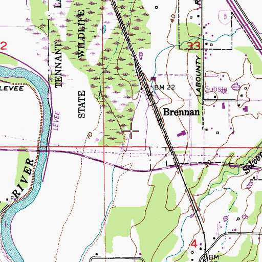 Topographic Map of Brennan Pond, WA