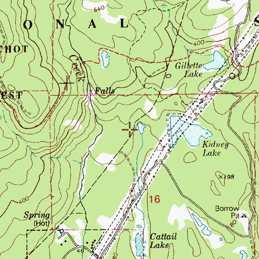 Topographic Map of Butlers Pond, WA