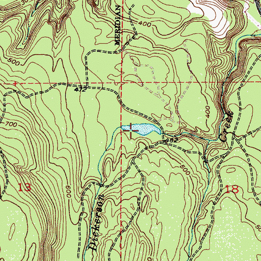 Topographic Map of Beaver Dam Lake, WA