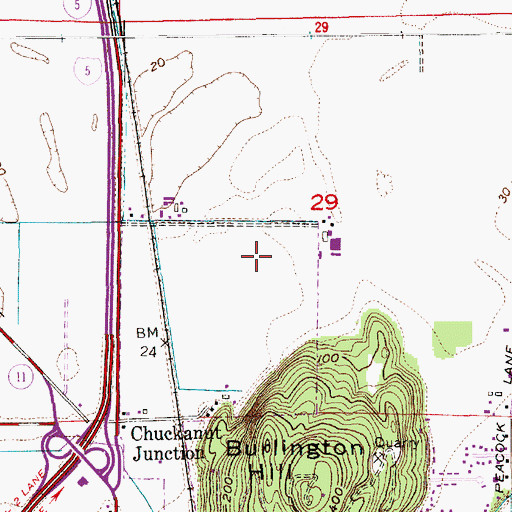 Topographic Map of Cascade Mall Shopping Center, WA