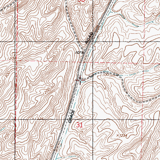 Topographic Map of Drum, WA