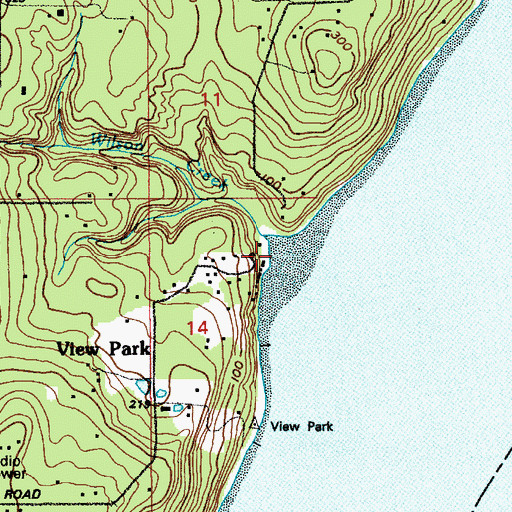 Topographic Map of Driftwood Cove, WA
