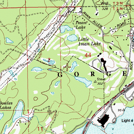 Topographic Map of French Lake, WA