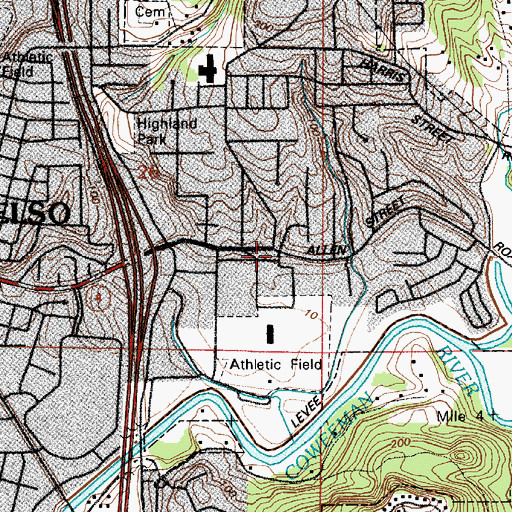 Topographic Map of Gilles Shopping Center, WA