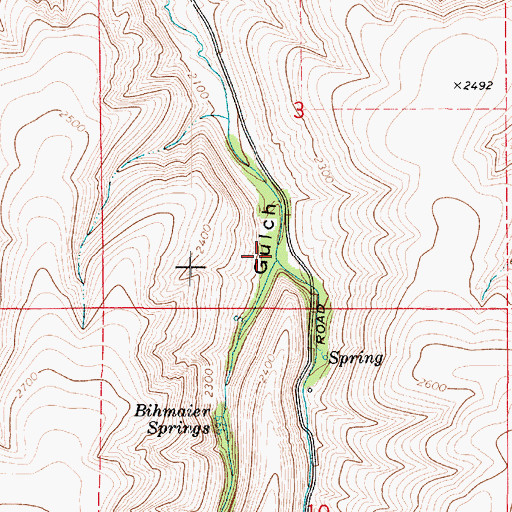 Topographic Map of Hutchens Gulch, WA