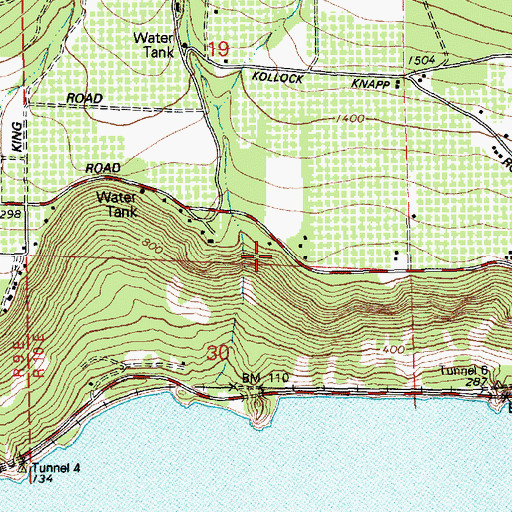 Topographic Map of Hood View Tracts, WA
