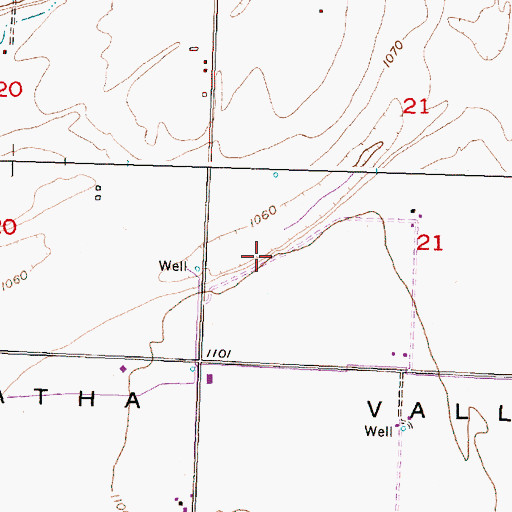 Topographic Map of Moses Lake Sky Ranch (historical), WA
