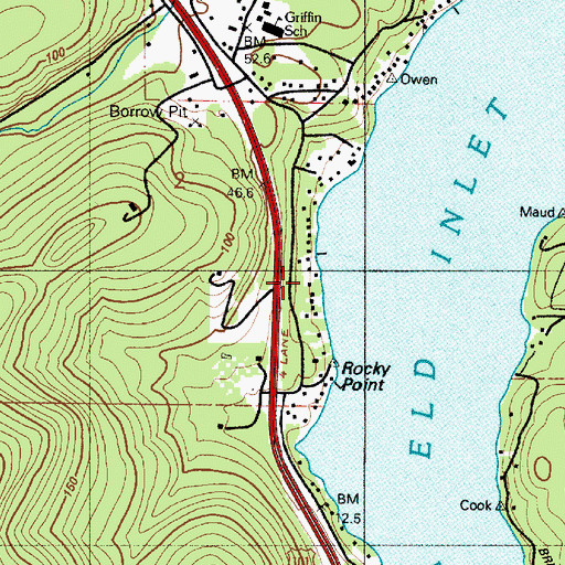 Topographic Map of Madrona Beach, WA