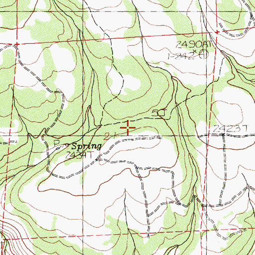 Topographic Map of Middle Fork Quartz Creek, WA