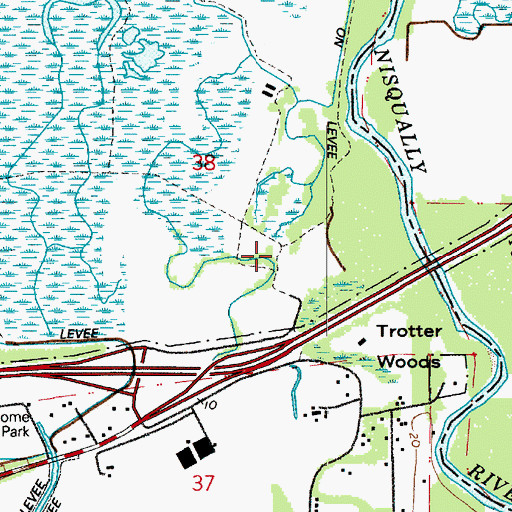 Topographic Map of Nisqually, WA