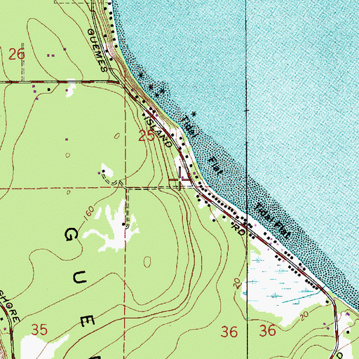 Topographic Map of North Beach, WA