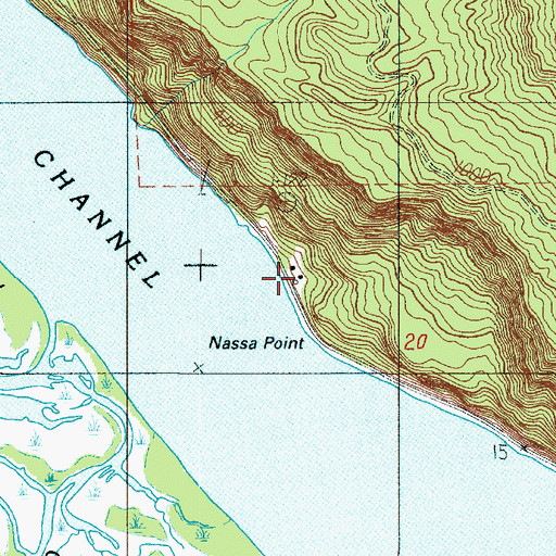 Topographic Map of Nassa, WA