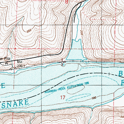 Topographic Map of Penawawa, WA