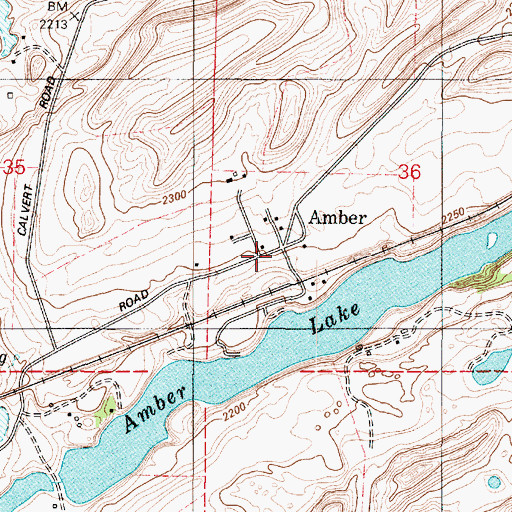 Topographic Map of Amber, WA