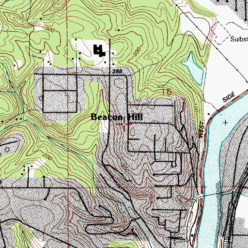 Topographic Map of Beacon Hill, WA