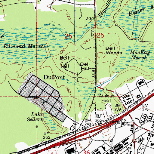 Topographic Map of Bell Hill, WA