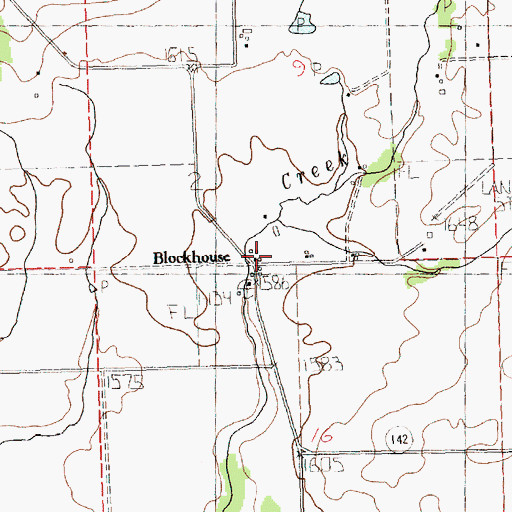Topographic Map of Blockhouse, WA