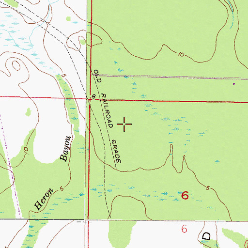 Topographic Map of Point Judith Gas Field, AL