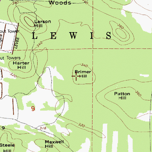 Topographic Map of Brimer Hill, WA