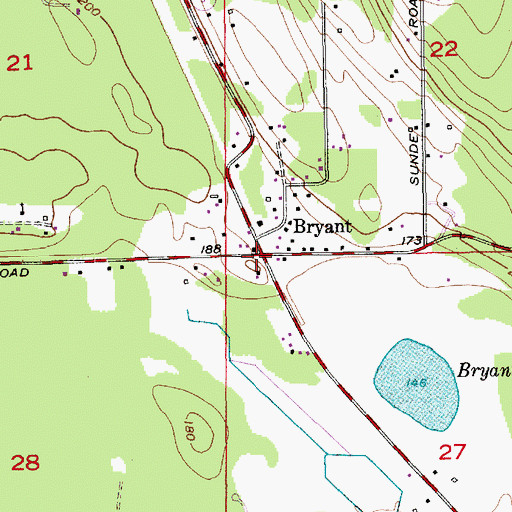 Topographic Map of Bryant, WA