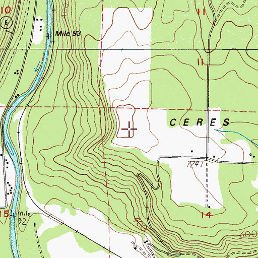 Topographic Map of Ceres Hill, WA