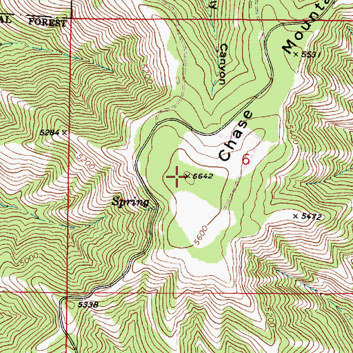 Topographic Map of Chase Mountain, WA