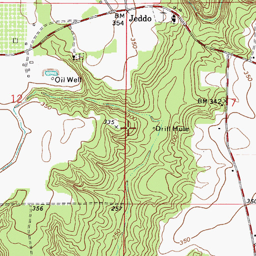 Topographic Map of Uriah Oil Field, AL