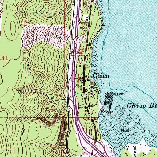 Topographic Map of Chico, WA
