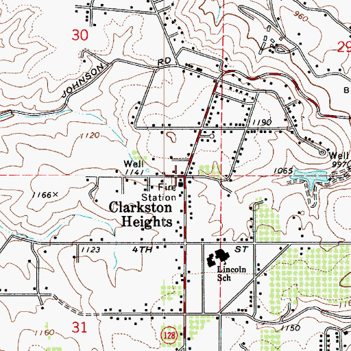 Topographic Map of Clarkston Heights, WA