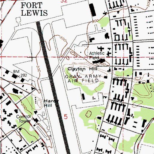 Topographic Map of Clayton Hill, WA