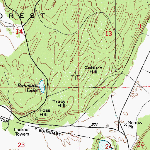 Topographic Map of Coburn Hill, WA