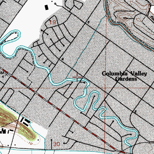 Topographic Map of Columbia Valley Gardens, WA