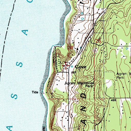 Topographic Map of Cove, WA