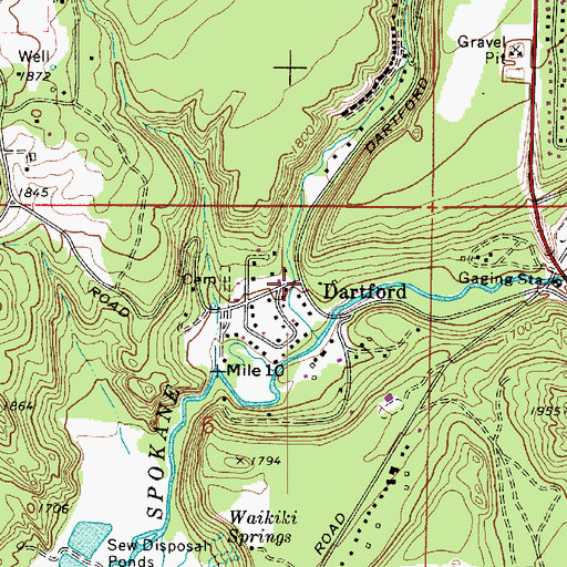 Topographic Map of Dartford, WA
