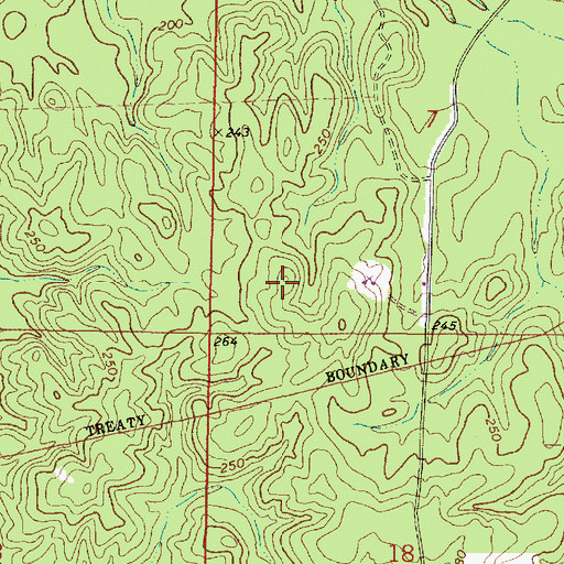 Topographic Map of Red Creek Gas Field, AL