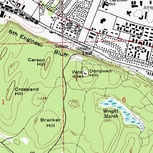 Topographic Map of Donovan Hill, WA