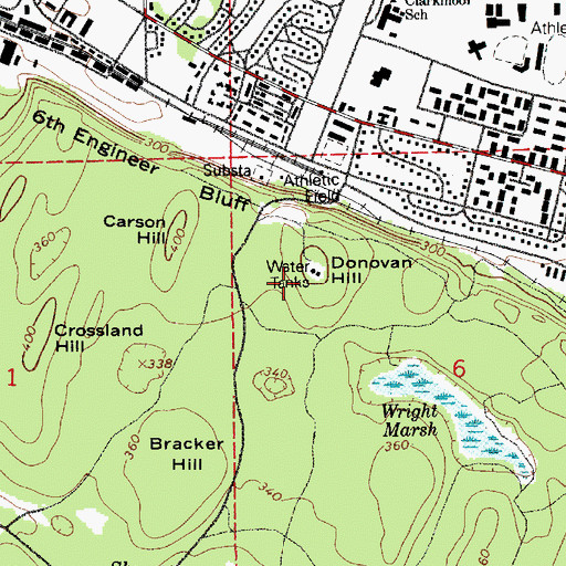 Topographic Map of Donovan Hill, WA